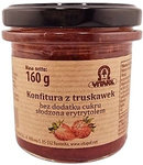 Konfitura z truskawek słodzona erytrytolem bez cukru 160 g