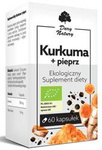 Kurkuma z pieprzem bio suplement diety 60 kapsułek (555 mg) - Dary Natury