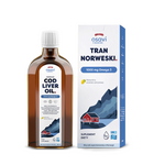 Tran norweski Omega-3 (1000 mg) o smaku cytrynowym suplement diety 250 ml - OSAVI