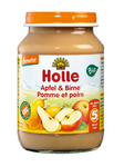 JABŁKO - GRUSZKA BEZ DODATKU CUKRÓW BEZGLUTENOWE OD 5 MIESIĄCA DEMETER BIO 190 g (SŁOIK) - HOLLE