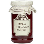 Dżem truskawkowy z wanilią o obniżonej zawartości cukru bezglutenowy 235 g - Krokus