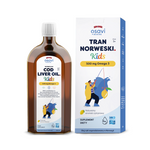 Tran norweski Omega-3 (500 mg) dla dzieci od 3 roku o smaku cytrynowym suplement diety 500 ml - OSAVI